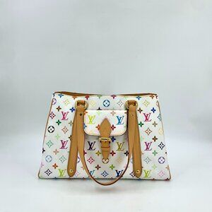 HW0891 Louis Vuitton x Takashi Murakami collaboration white tri-color logo print